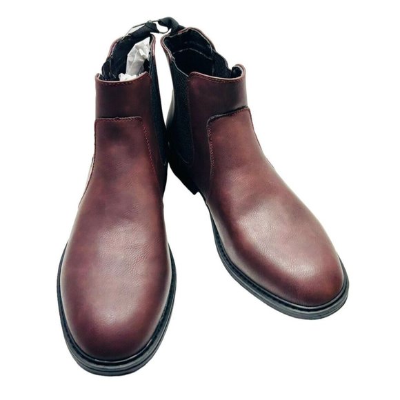 Men’s Brown Business Casual Ankle Boots ( Size 12 1/2 ) Winter/ Spring Wear - Picture 2 of 4